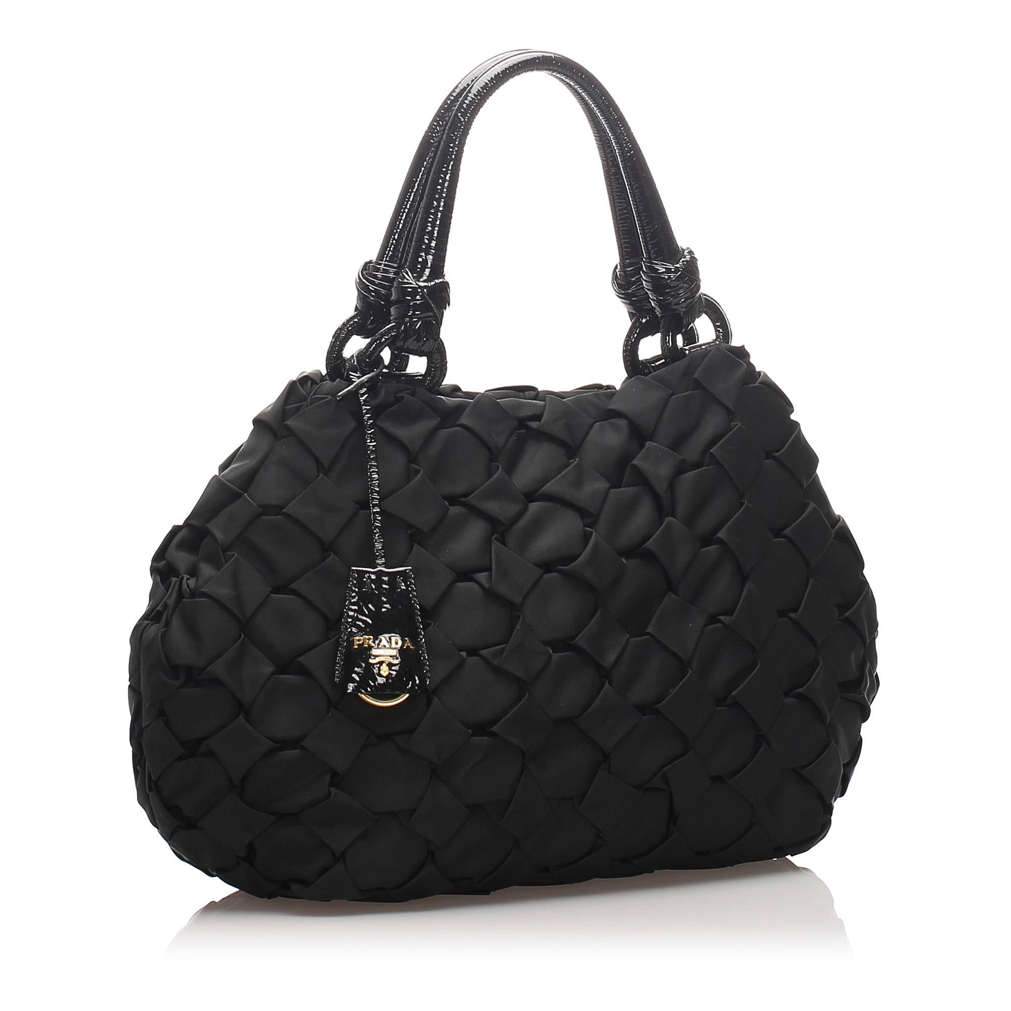 Prada Gathered Nylon Shoulder Bag (SHG-27598)