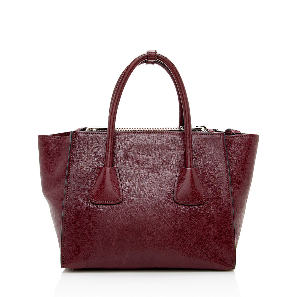 Prada Glace Calf Twin Pocket Tote (SHF-16658)