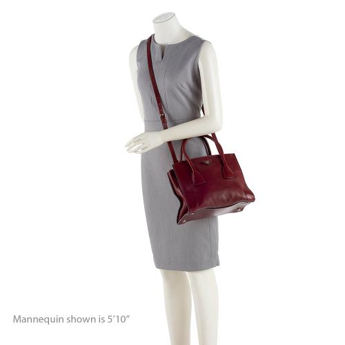 Prada Glace Calf Twin Pocket Tote (SHF-16658)
