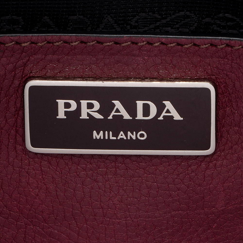 Prada Glace Calf Twin Pocket Tote (SHF-17182)