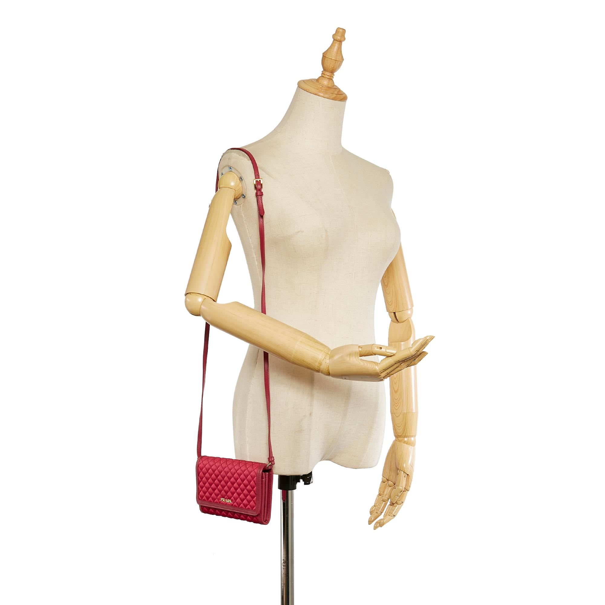 Prada Impuntu Tessuto Wallet on Strap (SHG-26595)