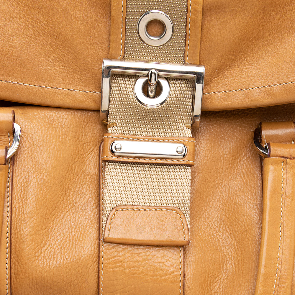 Prada Leather Buckle Shoulder Bag (SHF-18194)