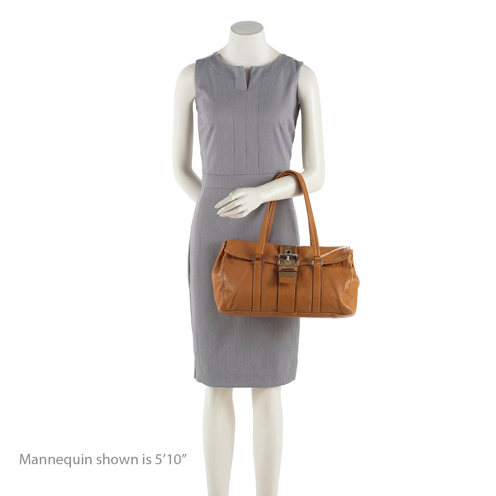 Prada Leather Buckle Shoulder Bag (SHF-18194)