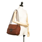 Prada Leather Flap Chain Shoulder Bag (SHG-27747)