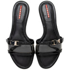 Prada Leather Lucite Sport Slide Sandals - Size 6 / 36 (SHF-18119)
