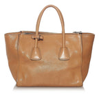 Prada Leather Twin Pocket Satchel (SHG-27850)