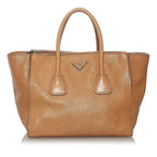 Prada Leather Twin Pocket Satchel (SHG-27850)