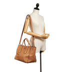 Prada Leather Twin Pocket Satchel (SHG-27850)
