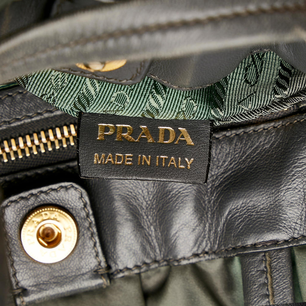 Prada Logo Tessuto Drawstring Tote Bag (SHG-26861)