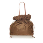 Prada Logo Tessuto Drawstring Tote Bag (SHG-27233)