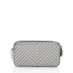 Prada Metallic Leather Diagramme Mini Shoulder Bag (SHF-18475)
