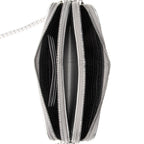 Prada Metallic Leather Diagramme Mini Shoulder Bag (SHF-18475)