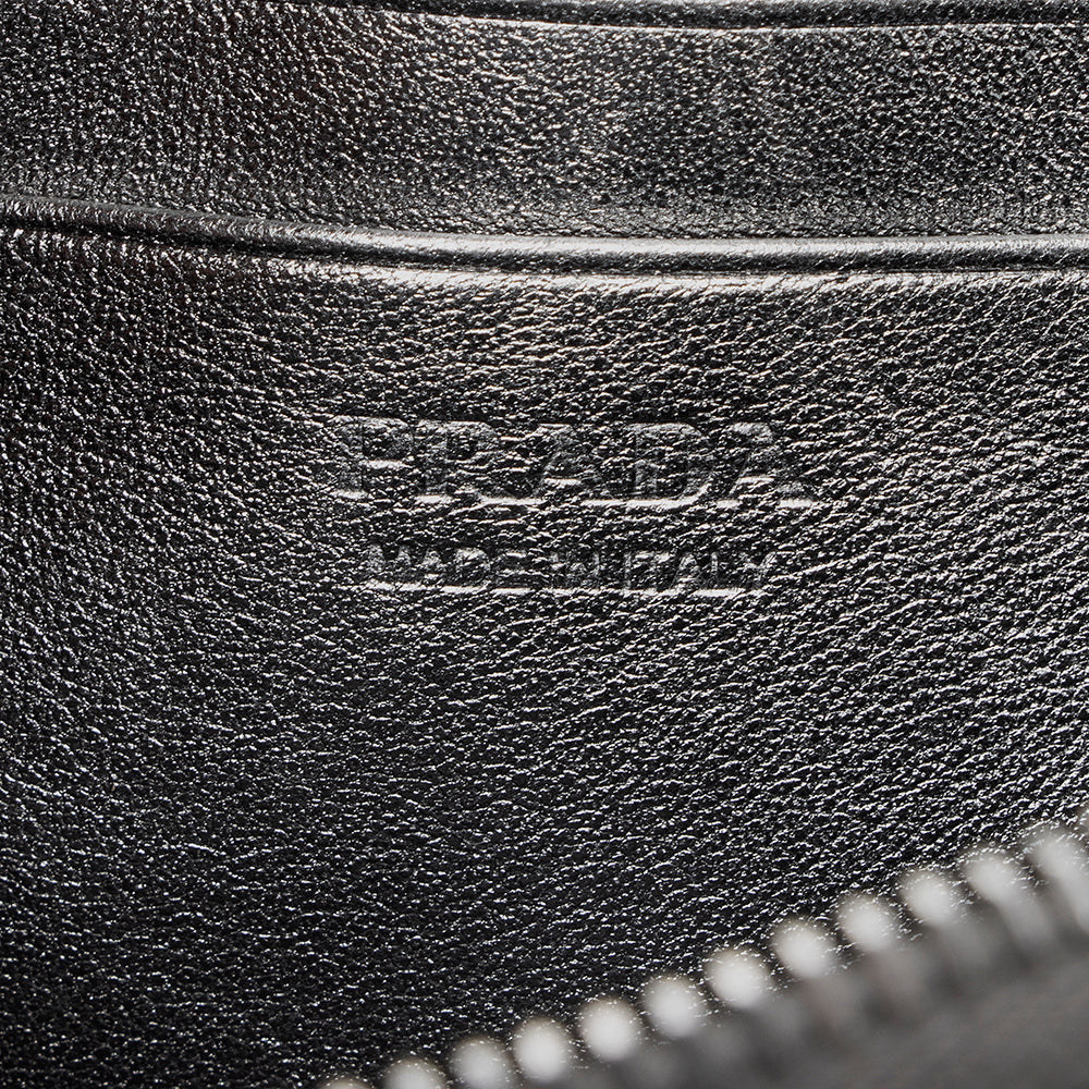 Prada Metallic Leather Diagramme Mini Shoulder Bag (SHF-18475)