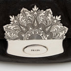 Prada Nappa Embellished Pushlock Shoulder Bag (SHF-18341)
