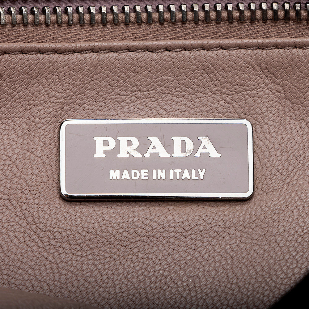 Prada Nappa Embellished Pushlock Shoulder Bag (SHF-18341)