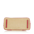 Prada Ostrich Trimmed Dome Handbag (SHG-24969)