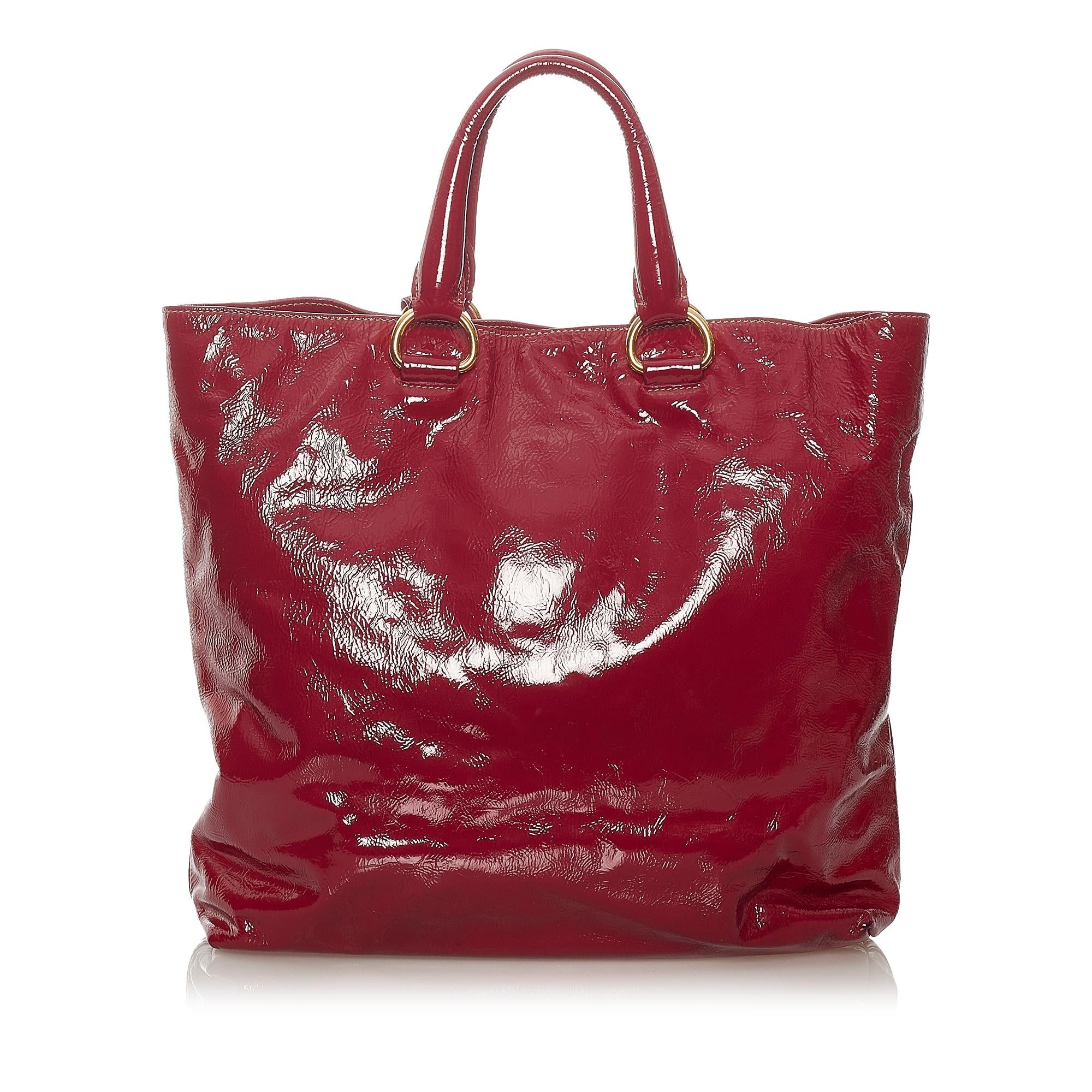 Prada Patent Leather Satchel (SHG-27627)