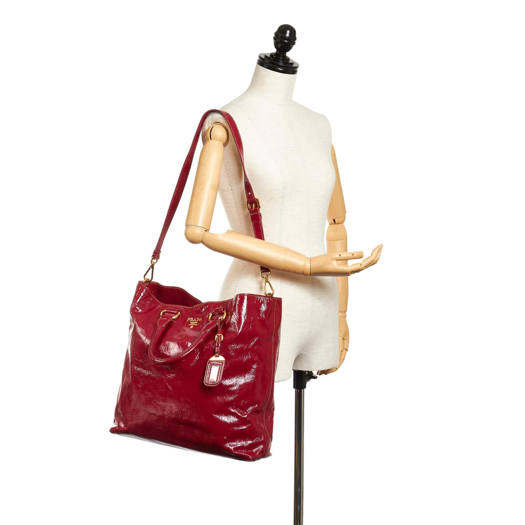 Prada Patent Leather Satchel (SHG-27627)