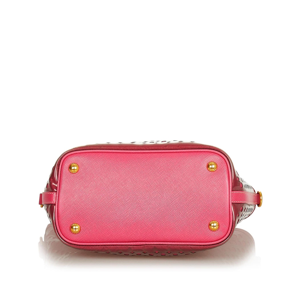 Prada Perforated Vinyl Satchel (SHG-25179)
