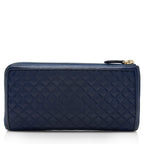 Prada Quilted Leather Zip Around Wallet (SHF-17560)