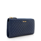 Prada Quilted Leather Zip Around Wallet (SHF-17560)