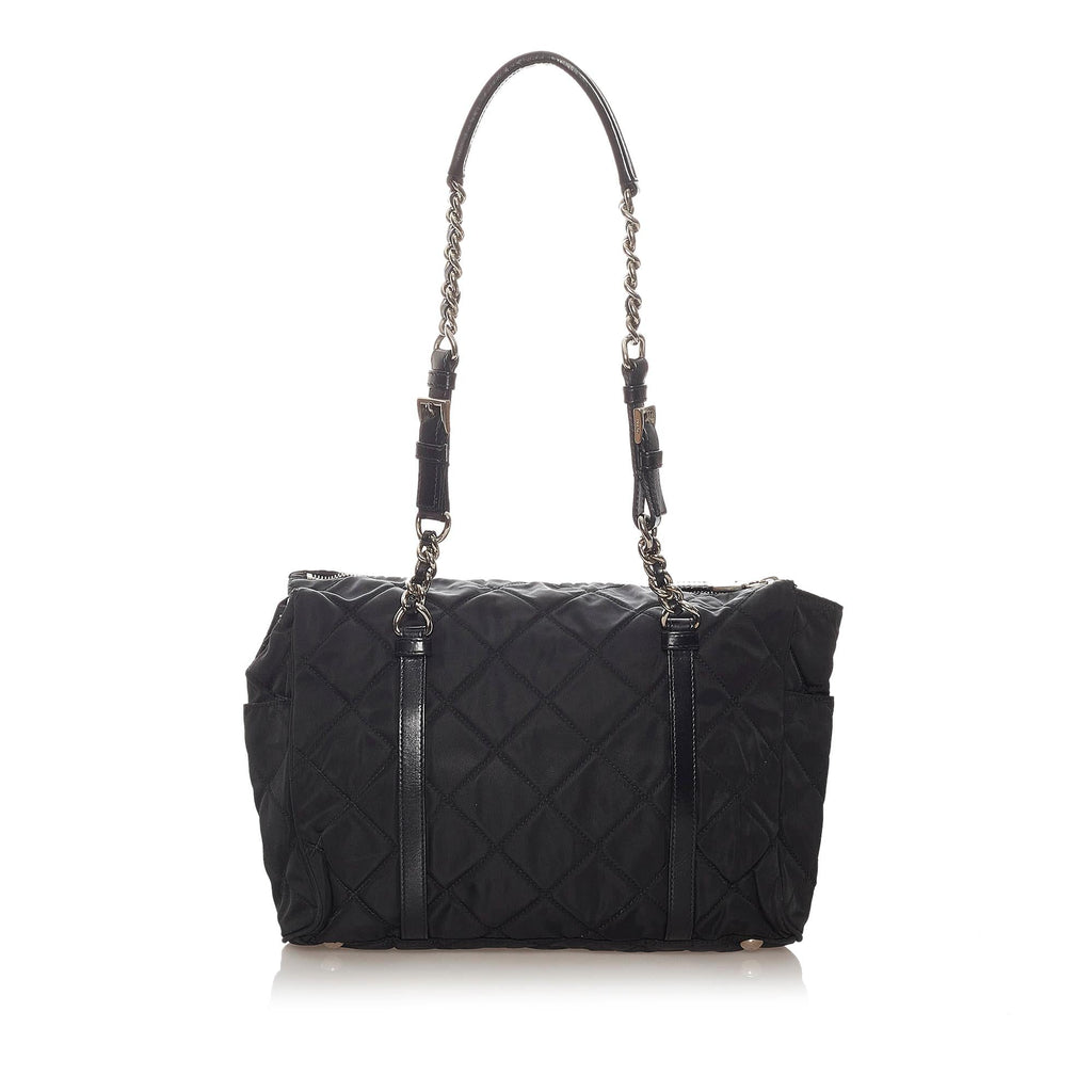 Prada Quilted Tessuto Chain Shoulder Bag (SHG-27691)