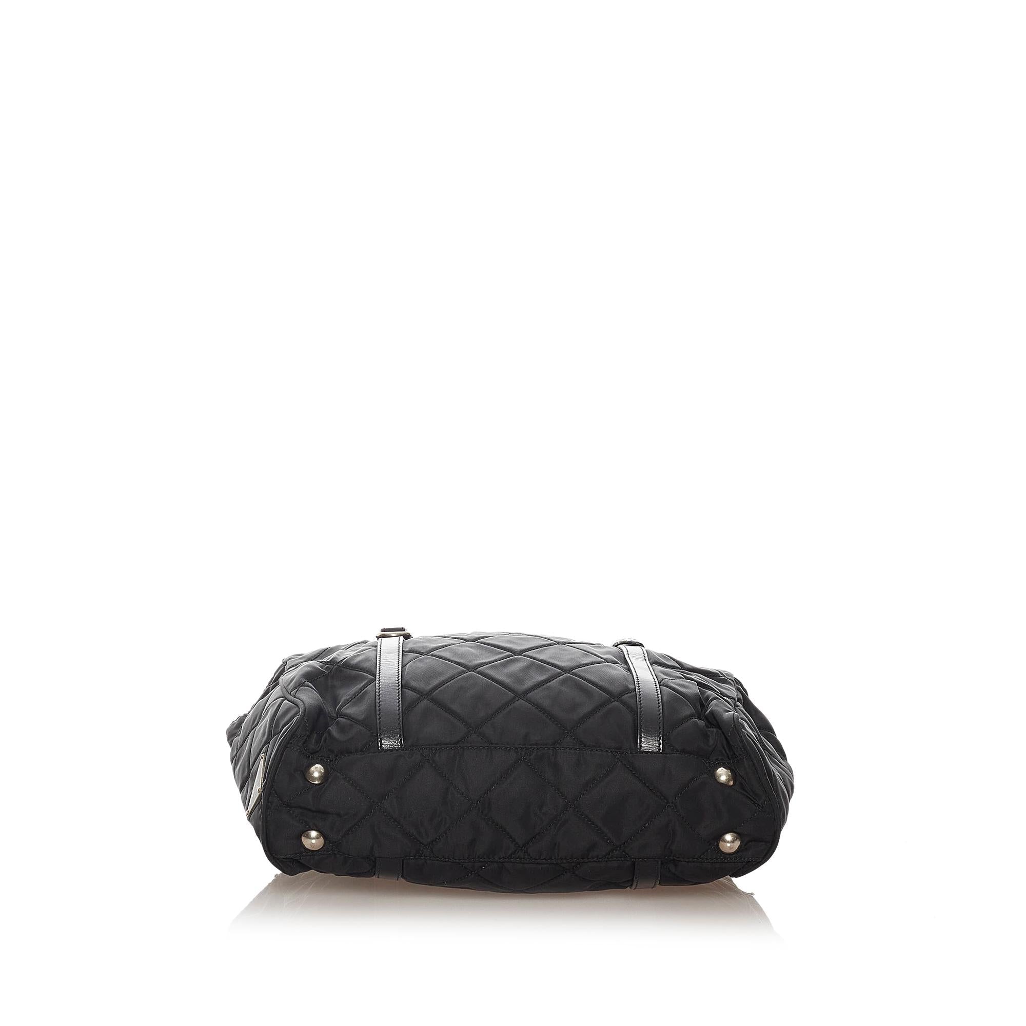 Prada Quilted Tessuto Chain Shoulder Bag (SHG-27691)