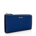 Prada Quilted Tessuto Zip Around Wallet (SHF-18240)