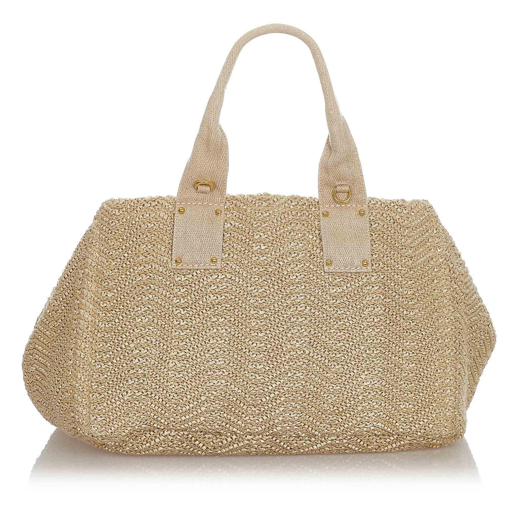Prada Raffia Satchel (SHG-22890)