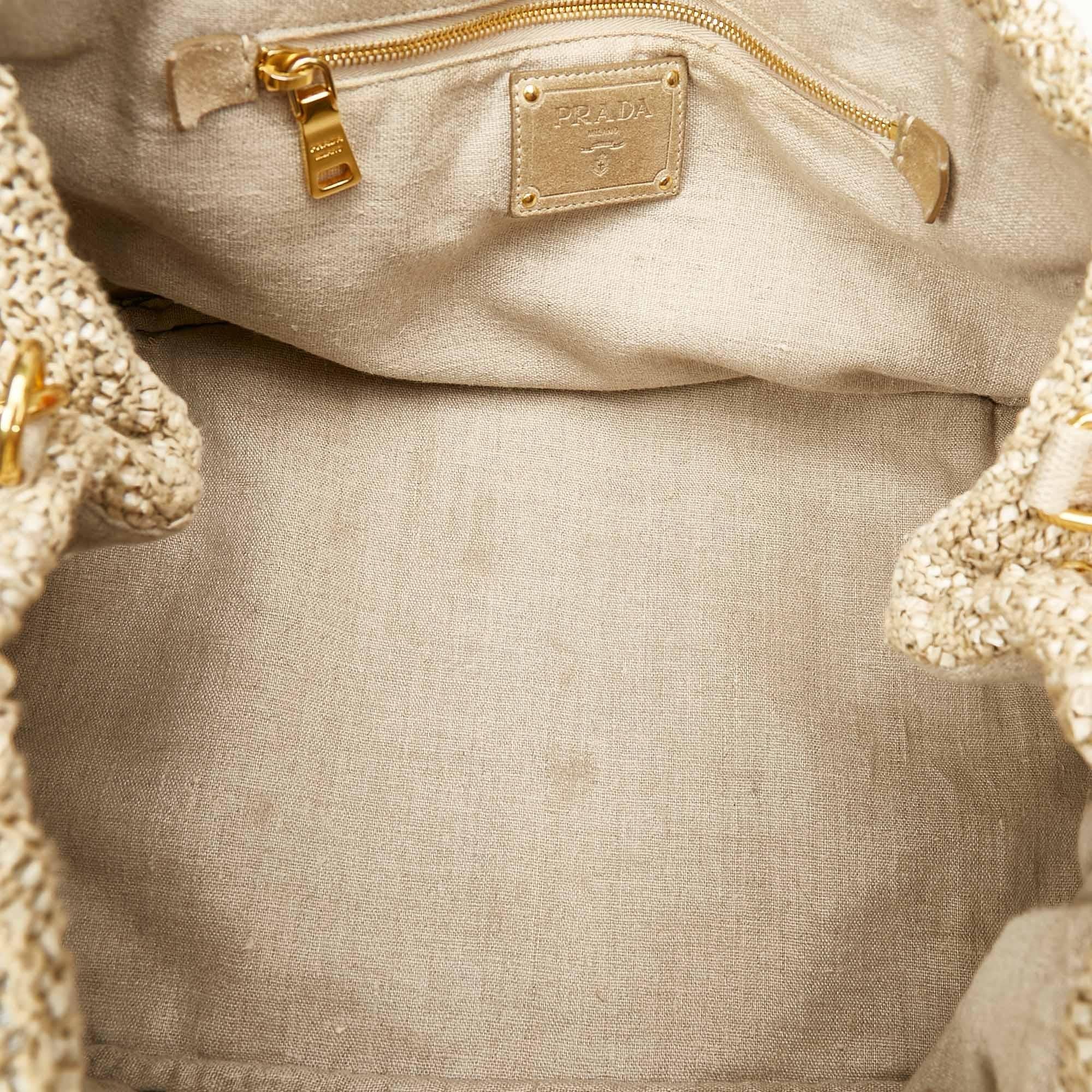 Prada Raffia Satchel (SHG-22890)