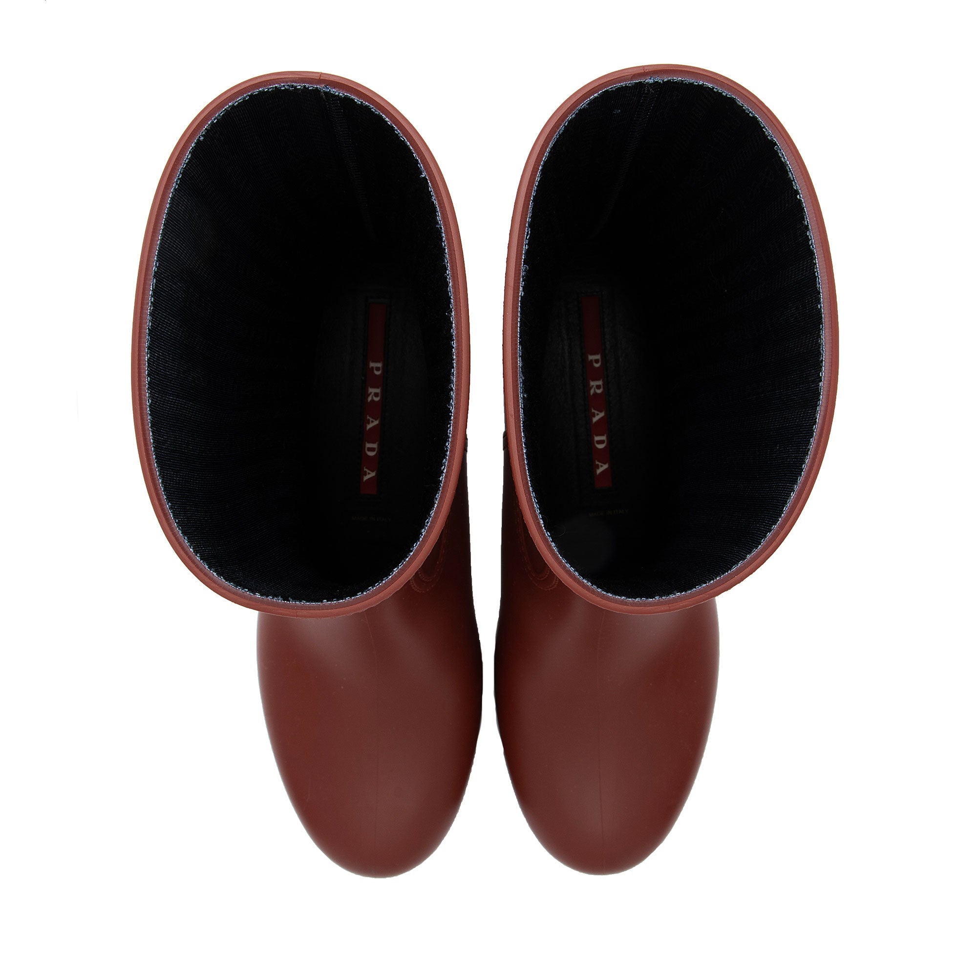 Prada Rubber Sport Mid-Calf Rain Boots - Size 8 / 38 (SHF-4uVhGo)