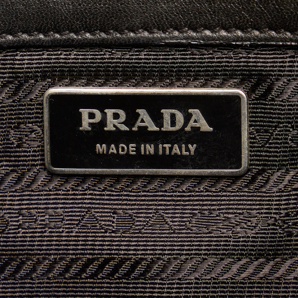 Prada Ruffled Tessuto Handbag (SHG-27414)