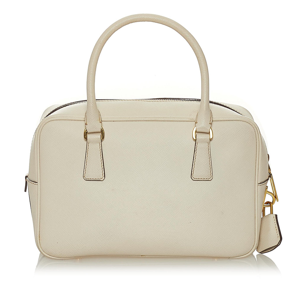 Prada Saffiano Bauletto Handbag (SHG-27875)
