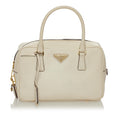 Prada Saffiano Bauletto Handbag (SHG-27875)