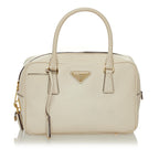 Prada Saffiano Bauletto Handbag (SHG-27875)