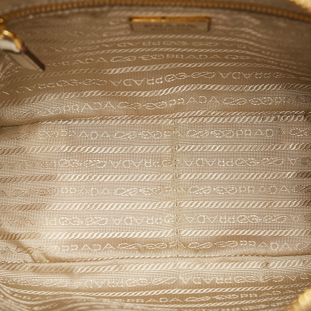 Prada Saffiano Bauletto Handbag (SHG-27875)