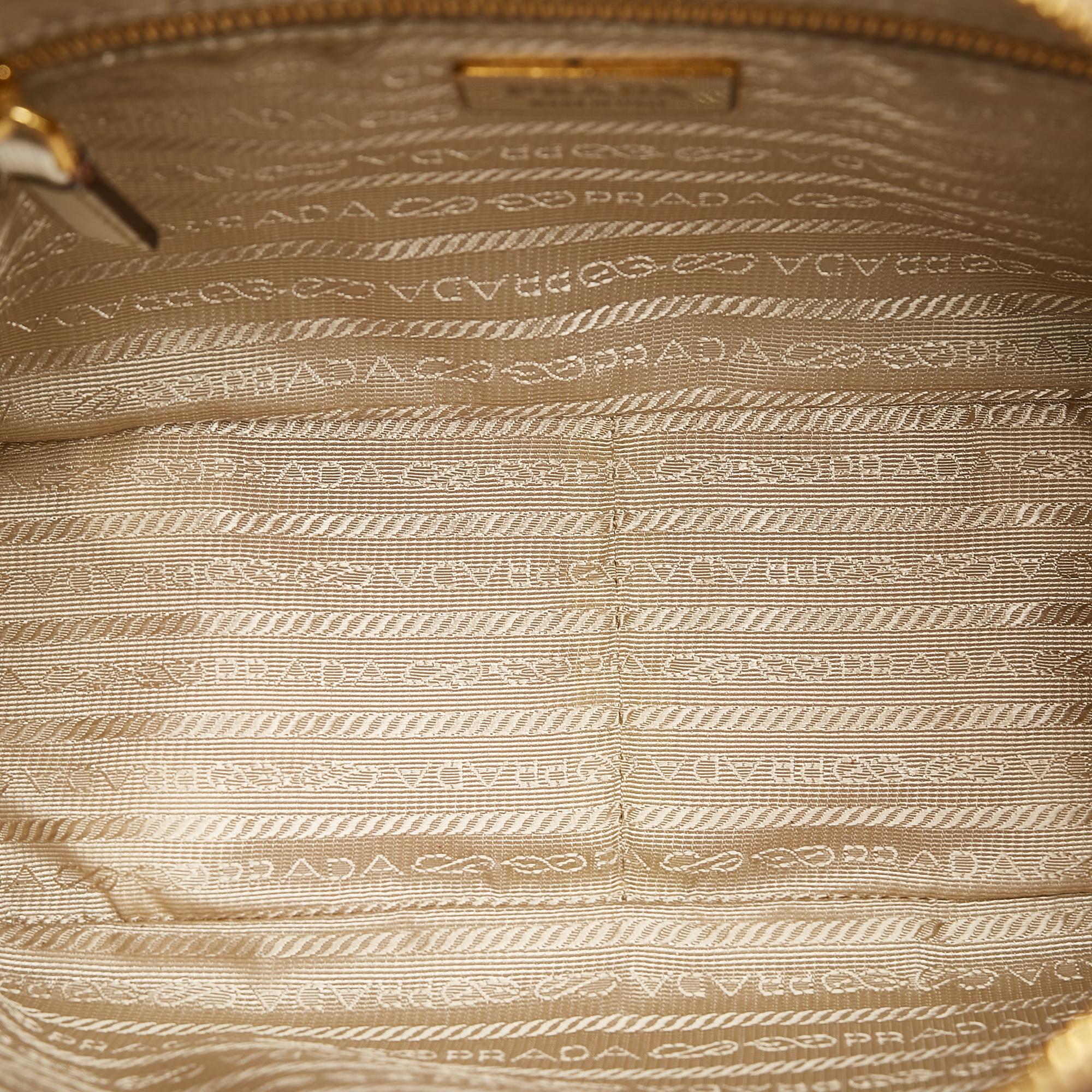 Prada Saffiano Bauletto Handbag (SHG-27875)