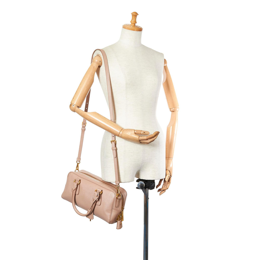 Prada Saffiano Bauletto Satchel (SHG-26267)