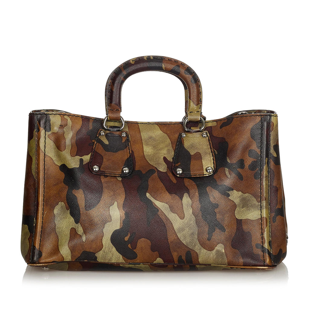 Prada Saffiano Camouflage Satchel (SHG-24651)