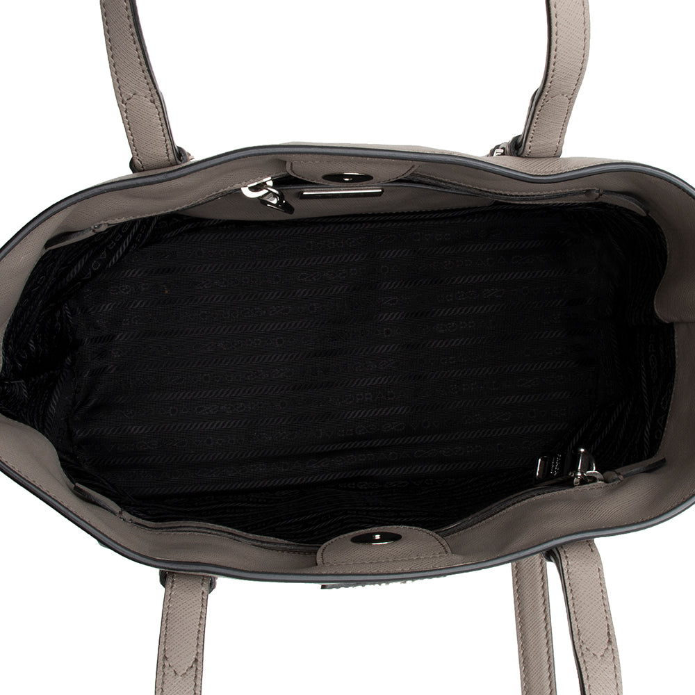 Prada Saffiano Cuir Buckle Tote (SHF-16015)