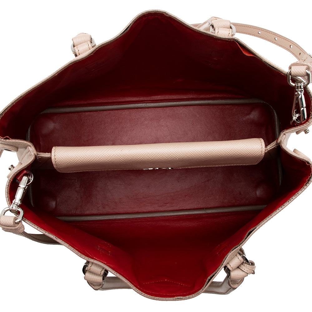 Prada Saffiano Cuir Double Handle Medium Tote - FINAL SALE (SHF-14571)