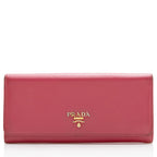 Prada Saffiano Leather Continental Wallet - FINAL SALE (SHF-17690)