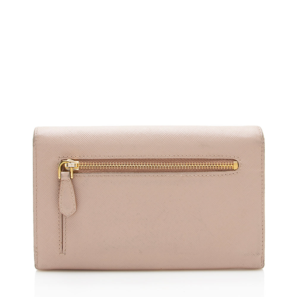 Prada Saffiano Leather Large Wallet (SHF-17947)
