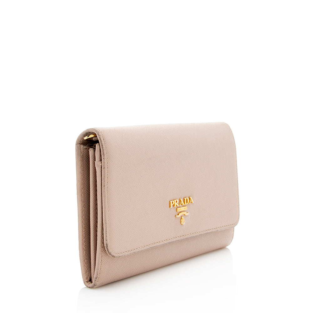 Prada Saffiano Leather Large Wallet (SHF-17947)