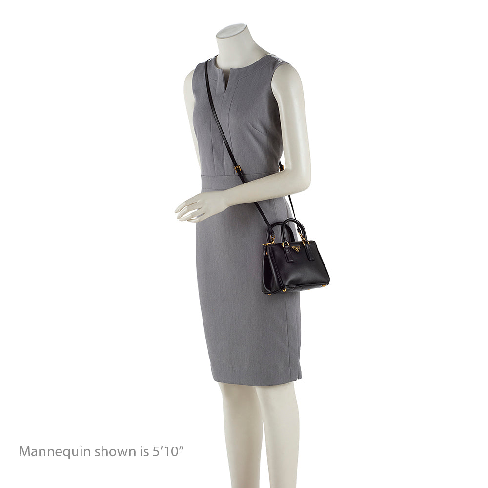 Prada Saffiano Leather Galleria Lux Micro Bag - FINAL SALE (SHF-18445)