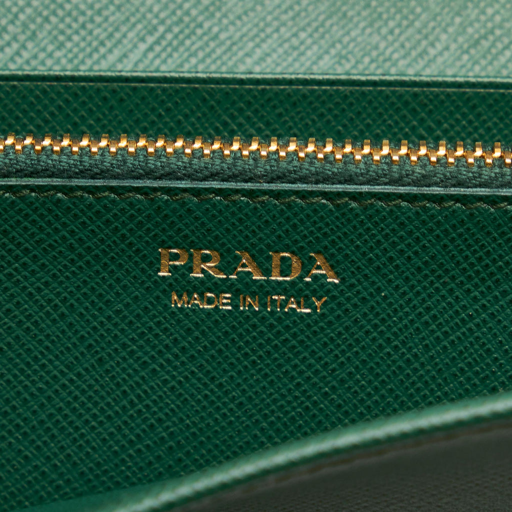 Prada Saffiano Leather Long Wallet (SHG-24218)