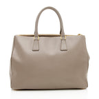 Prada Saffiano Leather Lux Double-Zip Medium Tote (SHF-12527)