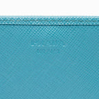 Prada Saffiano Leather Metal Oro Chain Wallet (SHF-15988)