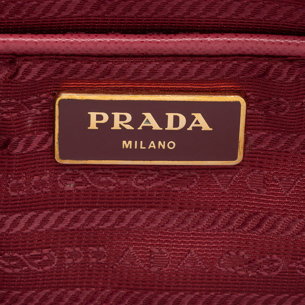 Prada Saffiano Leather Parabole Small Tote (SHF-16951)