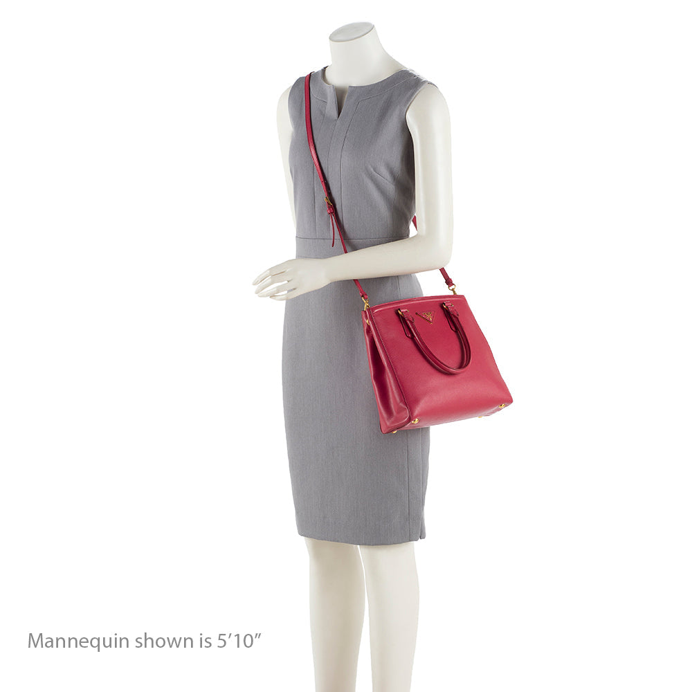 Prada Saffiano Leather Parabole Small Tote (SHF-16951)